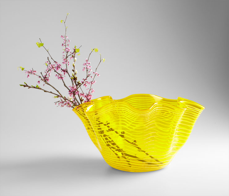 Yellow Scallop Bowl, Cyan Design