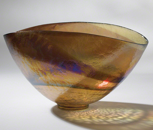 Gold Iridescent Oval Bowl, Global Views