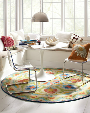 Porcelain Garden Hooked Wool Rug by Company C, Garnet Hill