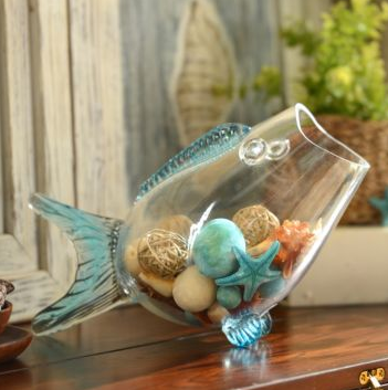 Glass Fish Blue Bowl, Kirkland's