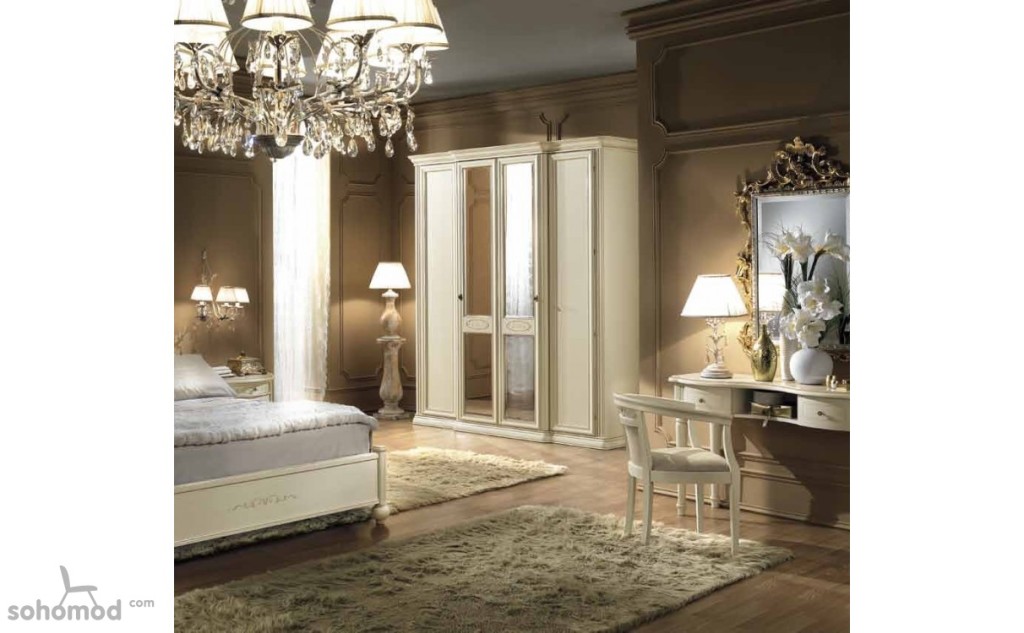 Classic Siena Mirror Door Wardrobe by Camelgroup, Italy (Available on Sohomod