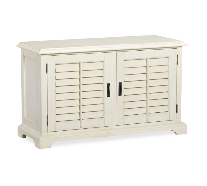 Holstead Shutter Small Media Console, Pottery Barn