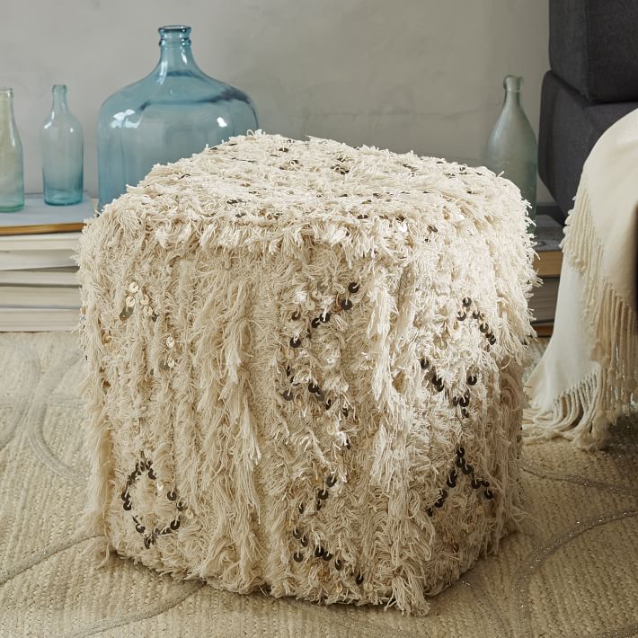 Moroccan Wedding Pouf, West Elm