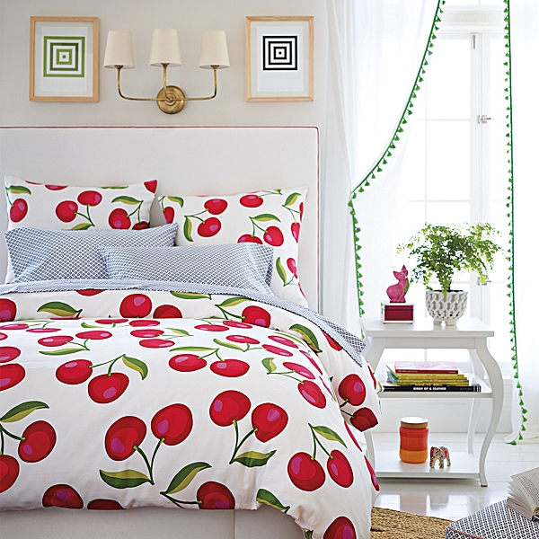 Cherry Duvet Cover & Sham, Serena & Lily