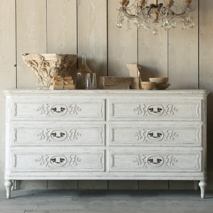 Eloquence Bronte Weathered White Dresser, The Bella Cottage
