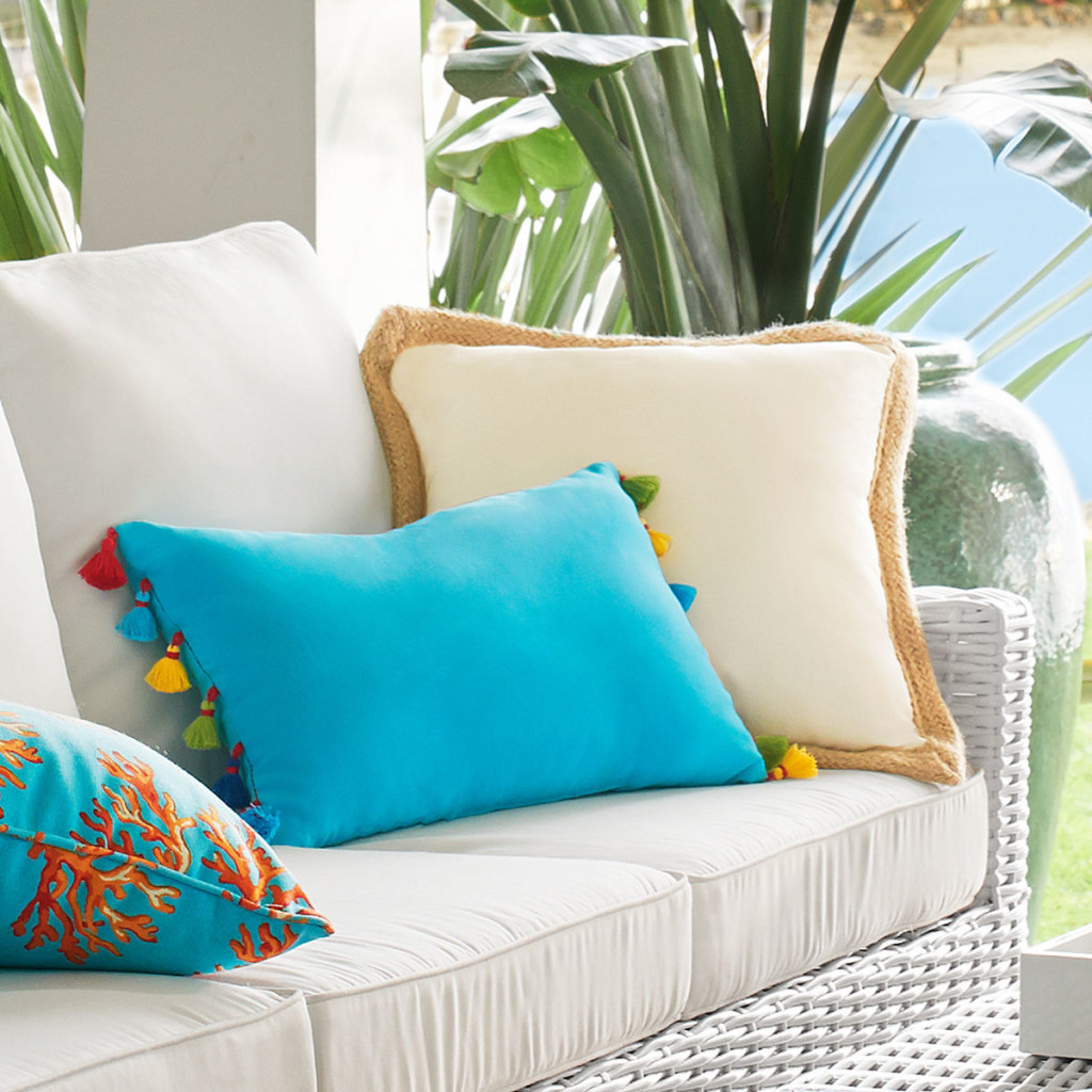 Cabana Poms Lumbar Pillow- Pier 1 Imports