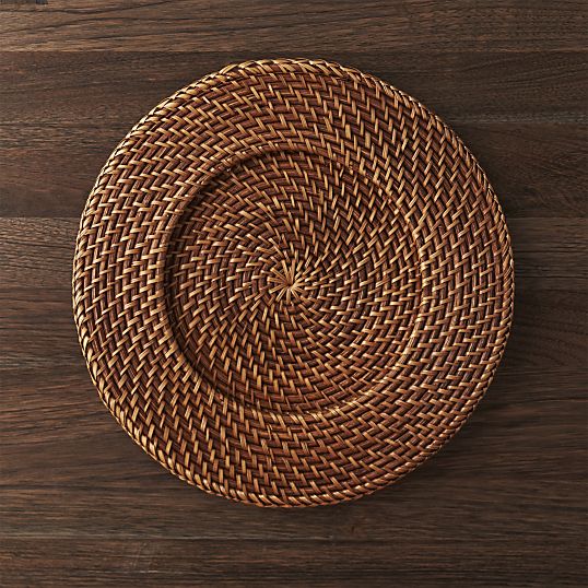 Artesia Rattan Charger Plate- Crate & Barrel