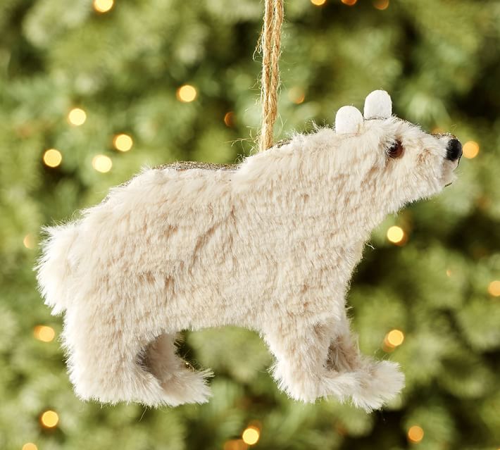 Corrugate Polar Bear Ornament- Pottery Barn